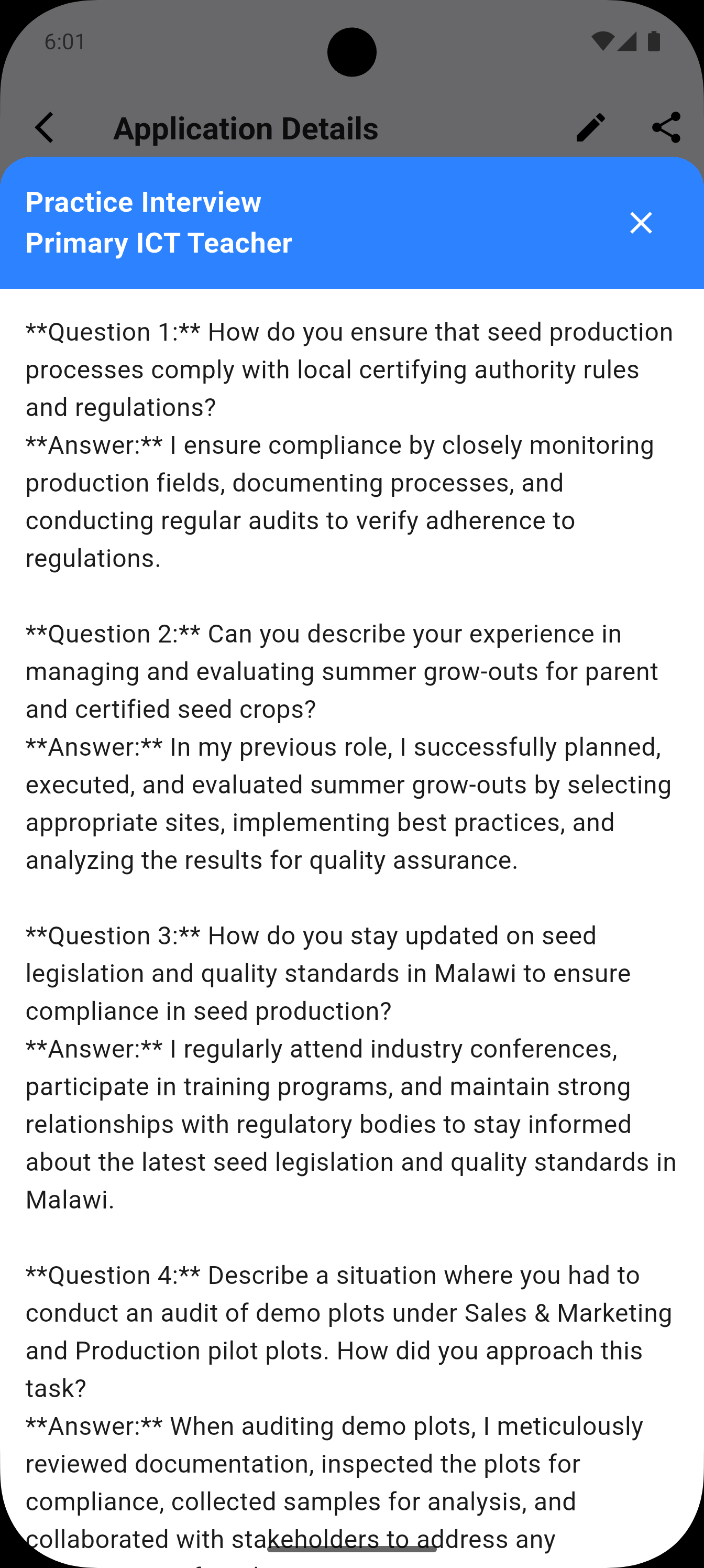 Interview Preparation